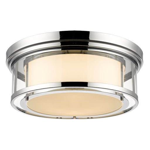 Z-Lite Luna 4 Light Flush Mount, Chrome, Matte Opal - 2005F21-CH