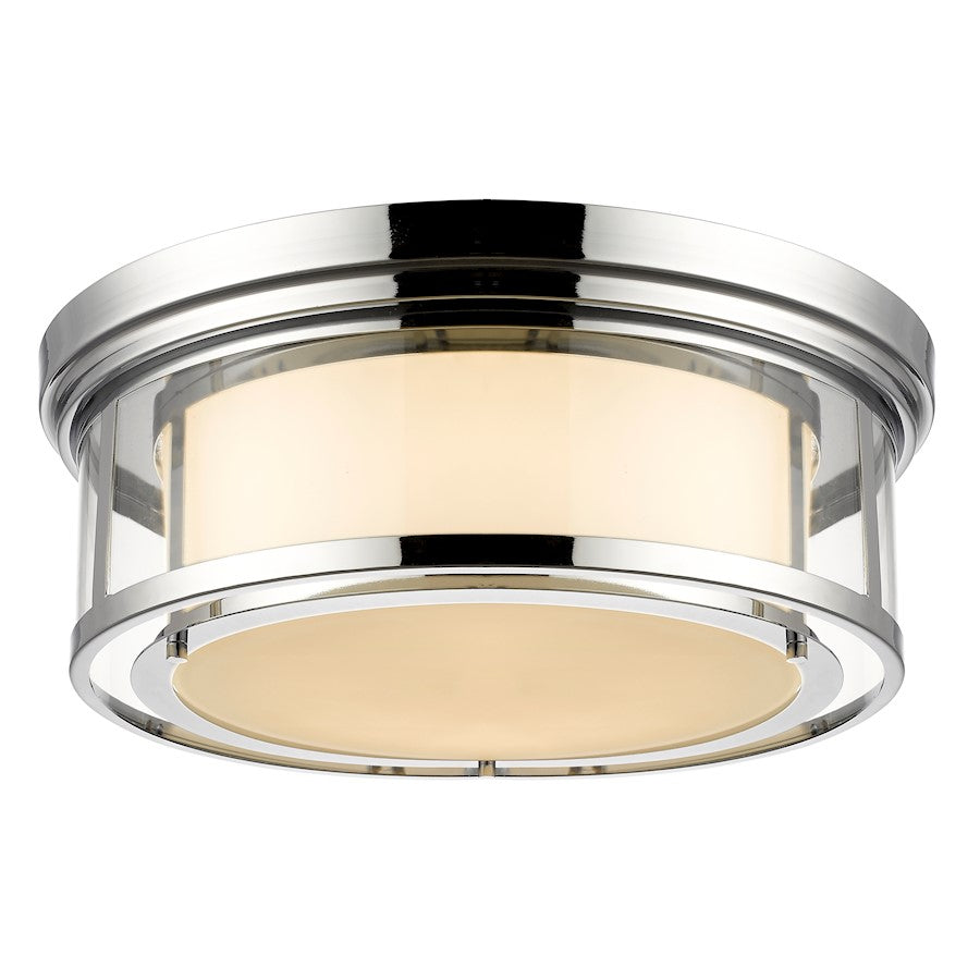 Z-Lite Luna 4 Light Flush Mount, Chrome, Matte Opal - 2005F21-CH