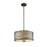Z-Lite Zinnia 3 Light Pendant, 14x14x6.25", Bronze, Flax Linen - 2009-14BRZ