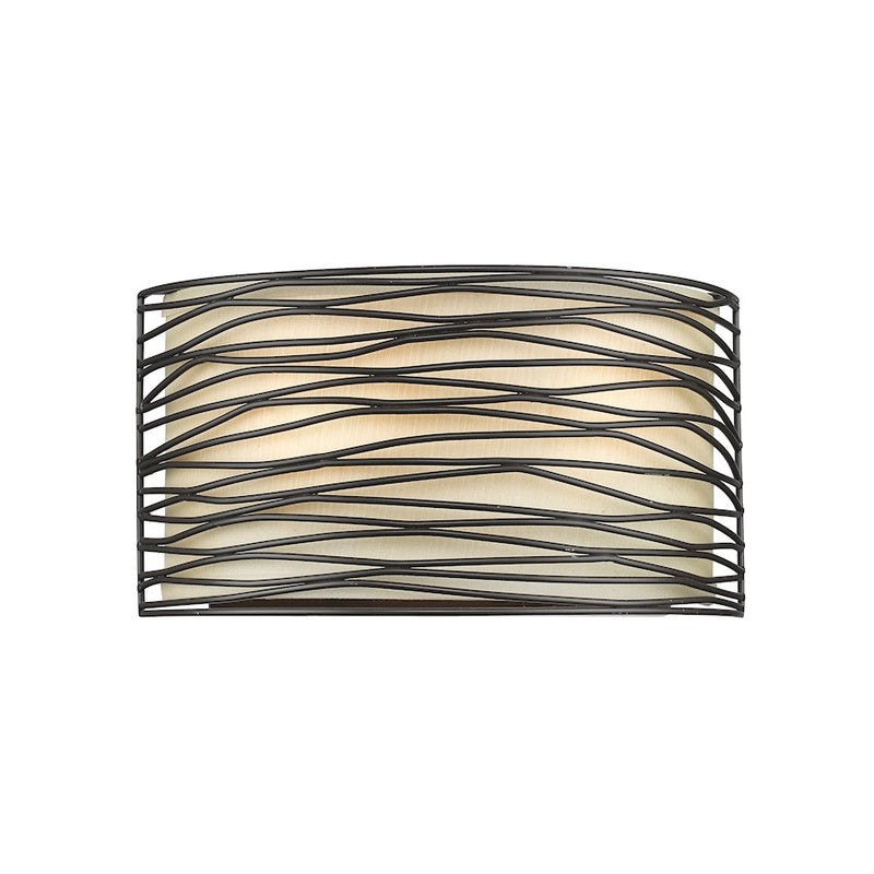 Z-Lite Zinnia 2 Light Wall Sconce, Bronze, Flax Linen - 2009-1S-BRZ