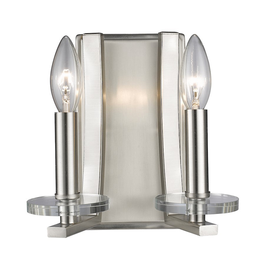 Z-Lite Verona 2 Light Wall Sconce, Brushed Nickel - 2010-2S-BN