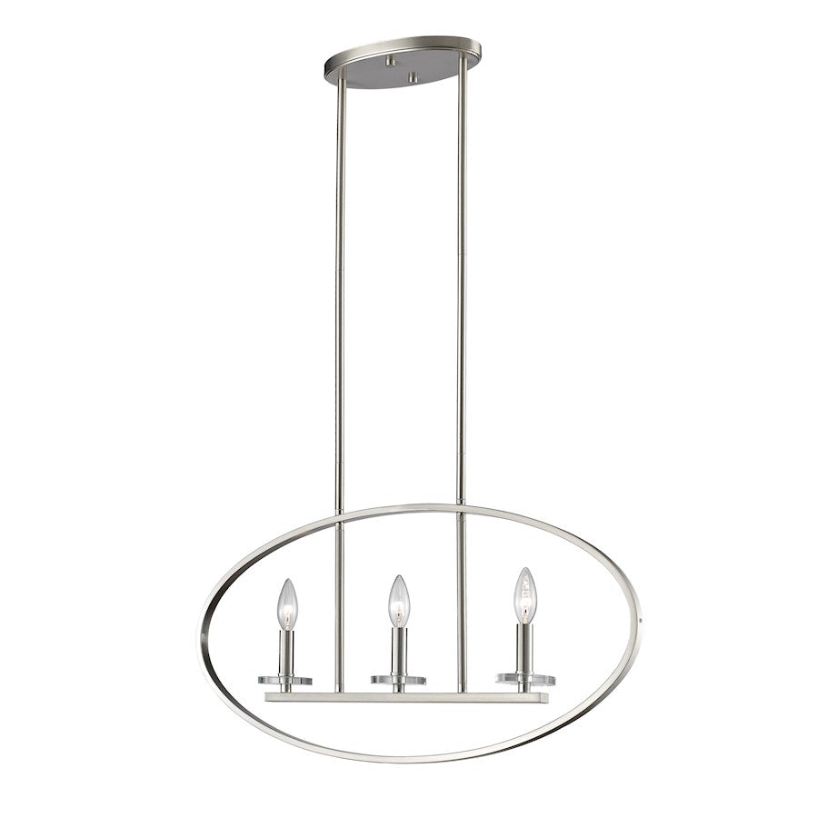 Z-Lite Verona 3 Light Pendant, Brushed Nickel - 2010-3L-BN