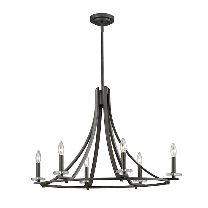 Z-Lite Verona 6 Light Pendant, 32.25x18.5x21", Bronze - 2010-6C-BRZ