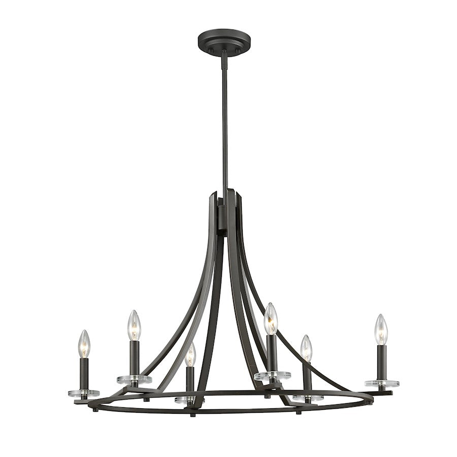 Z-Lite Verona 6 Light Pendant, 32.25x18.5x21", Bronze - 2010-6C-BRZ