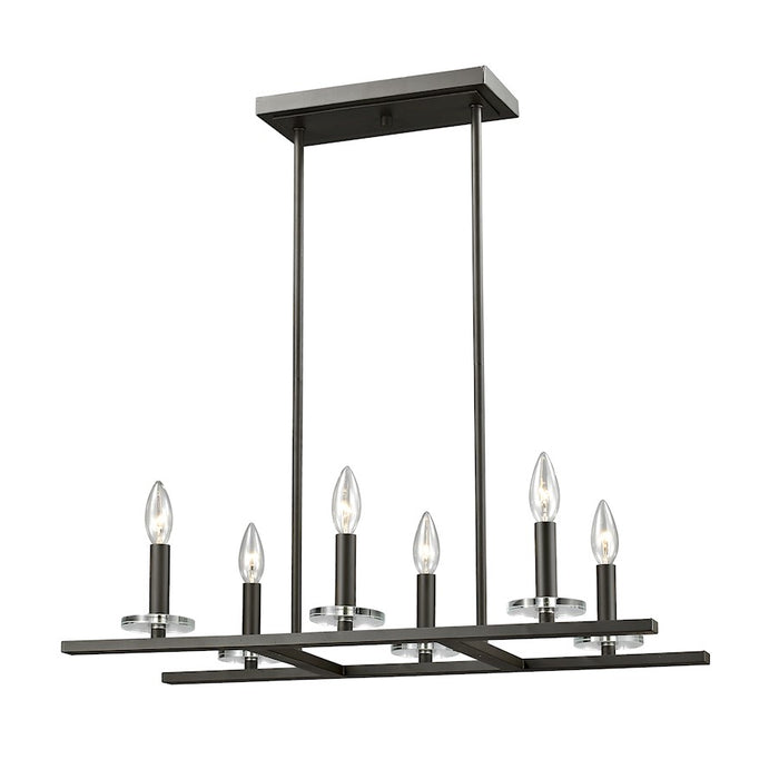 Z-Lite Verona 6 Light Pendant, 26x13x4.5", Bronze - 2010-6L-BRZ