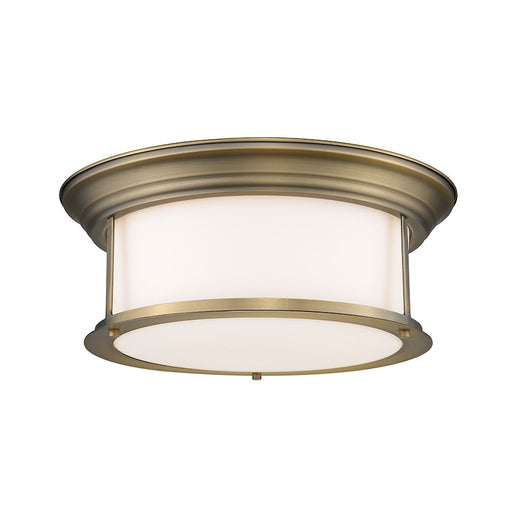 Z-Lite Sonna 3 Light Flush Mount, Heritage Brass/Opal - 2011F16-HBR