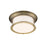 Z-Lite Sonna 3 Light Flush Mount, Heritage Brass/Opal