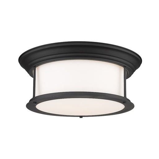 Z-Lite Sonna 3 Light Flush Mount, Matte Black/Opal - 2011F16-MB