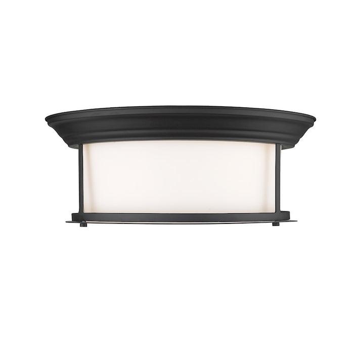 Z-Lite Sonna 3 Light Flush Mount, Matte Black/Opal