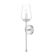 Z-Lite Dominique 1 Light Wall Sconce, Brushed Nickel/Clear - 2012-1S-BN