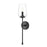 Z-Lite Dominique 1 Light Wall Sconce, Matte Black/Clear - 2012-1S-MB