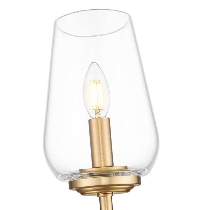 Z-Lite Dominique 1 Light Wall Sconce, Modern Gold/Clear