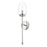 Z-Lite Dominique 1 Light Wall Sconce, Polished Nickel/Clear