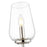 Z-Lite Dominique 1 Light Wall Sconce, Polished Nickel/Clear