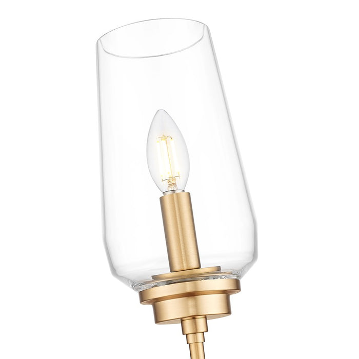 Z-Lite Clara 1 Light Wall Sconce, Modern Gold/Clear