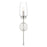 Z-Lite Clara 1 Light Wall Sconce, Polished Nickel/Clear