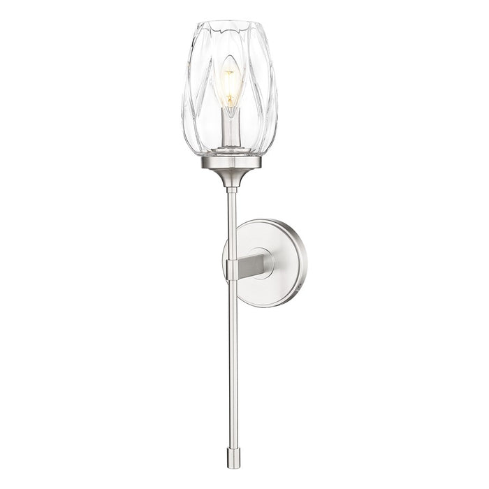 Z-Lite Cassian 1 Light Wall Sconce, Brushed Nickel/Clear - 2014-1S-BN