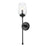 Z-Lite Cassian 1 Light Wall Sconce, Matte Black/Clear