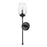 Z-Lite Cassian 1 Light Wall Sconce, Matte Black/Clear