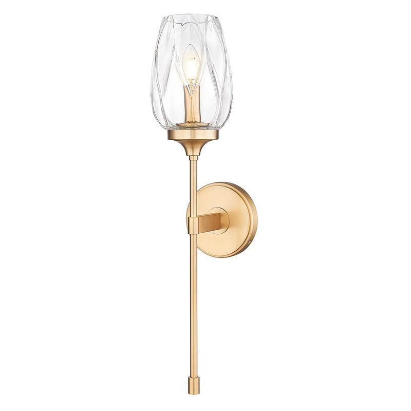 Z-Lite Cassian 1 Light Wall Sconce, Modern Gold/Clear - 2014-1S-MGLD