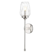 Z-Lite Cassian 1 Light Wall Sconce, Polished Nickel/Clear - 2014-1S-PN