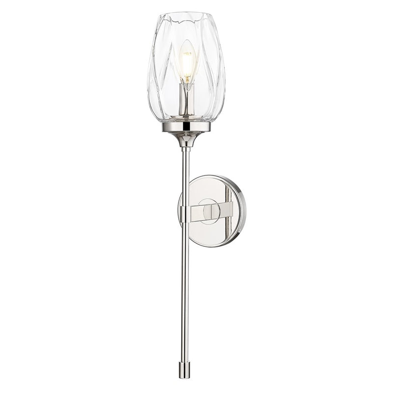 Z-Lite Cassian 1 Light Wall Sconce, Polished Nickel/Clear - 2014-1S-PN