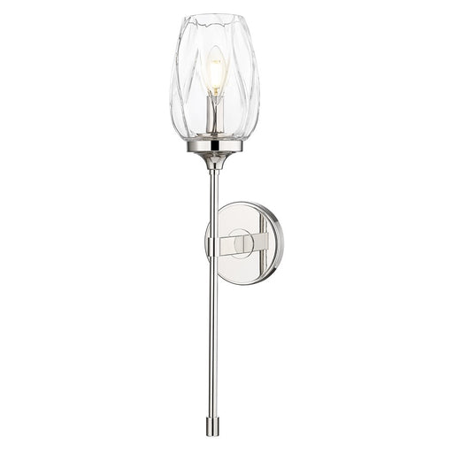 Z-Lite Cassian 1 Light Wall Sconce, Polished Nickel/Clear - 2014-1S-PN