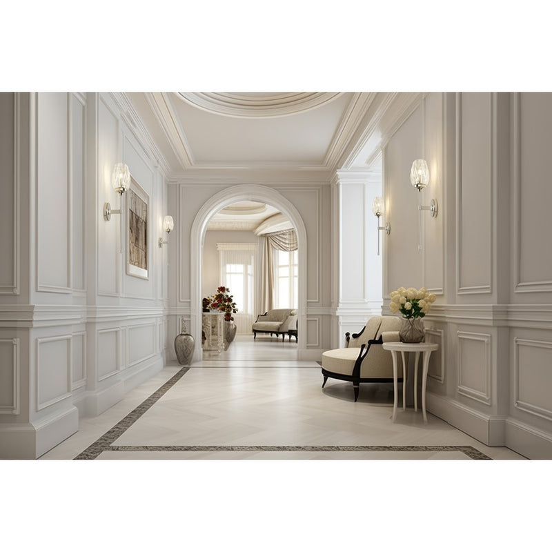 Z-Lite Cassian 1 Light Wall Sconce, Polished Nickel/Clear
