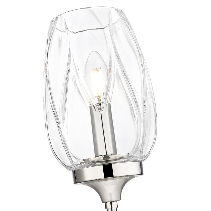 Z-Lite Cassian 1 Light Wall Sconce, Polished Nickel/Clear