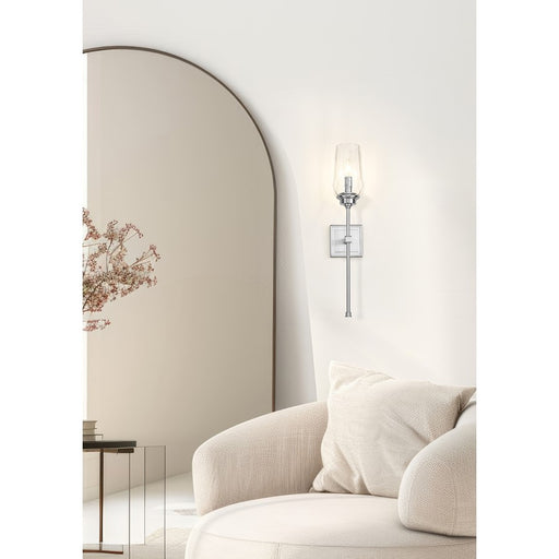 Z-Lite Cosmo 1 Light Wall Sconce, Brushed Nickel/Clear