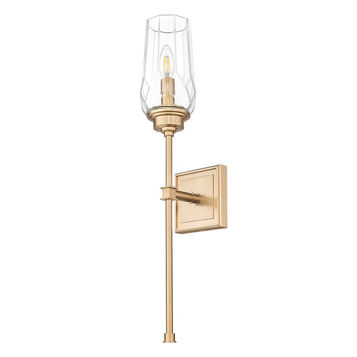 Z-Lite Cosmo 1 Light Wall Sconce, Modern Gold/Clear