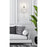 Z-Lite Cosmo 1 Light Wall Sconce, Polished Nickel/Clear