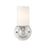 Z-Lite Cannondale 1 Light Wall Sconce, Brushed Nickel/Matte Opal