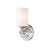 Z-Lite Cannondale 1 Light Wall Sconce, Brushed Nickel/Matte Opal