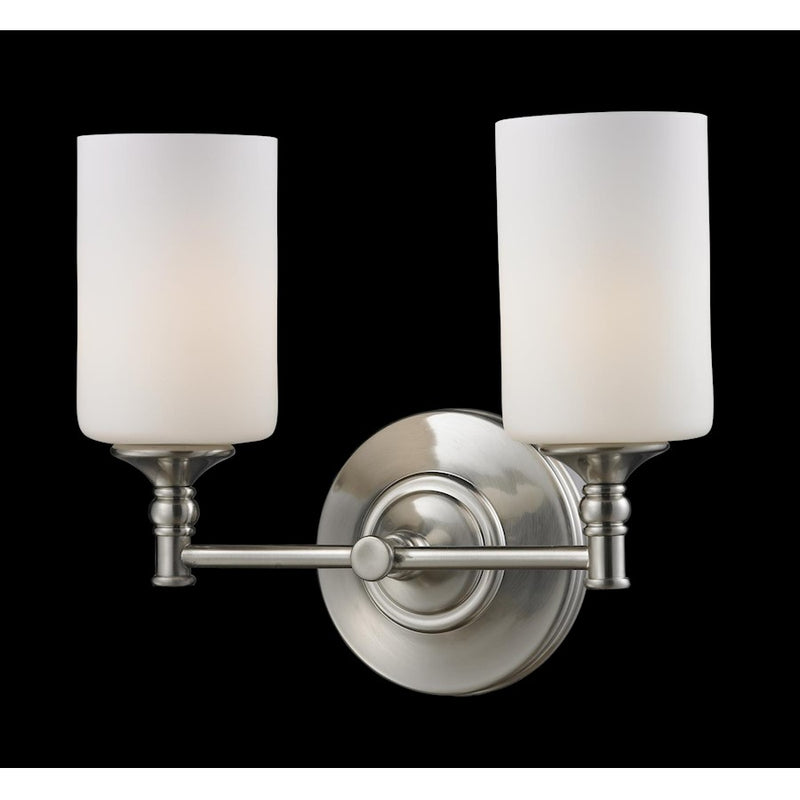 Z-Lite Cannondale 2 Light Vanity Light, Brushed Nickel, Matte Opal - 2102-2V