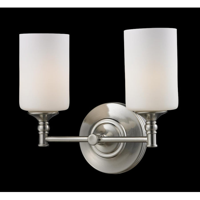 Z-Lite Cannondale 2 Light Vanity Light, Brushed Nickel, Matte Opal - 2102-2V