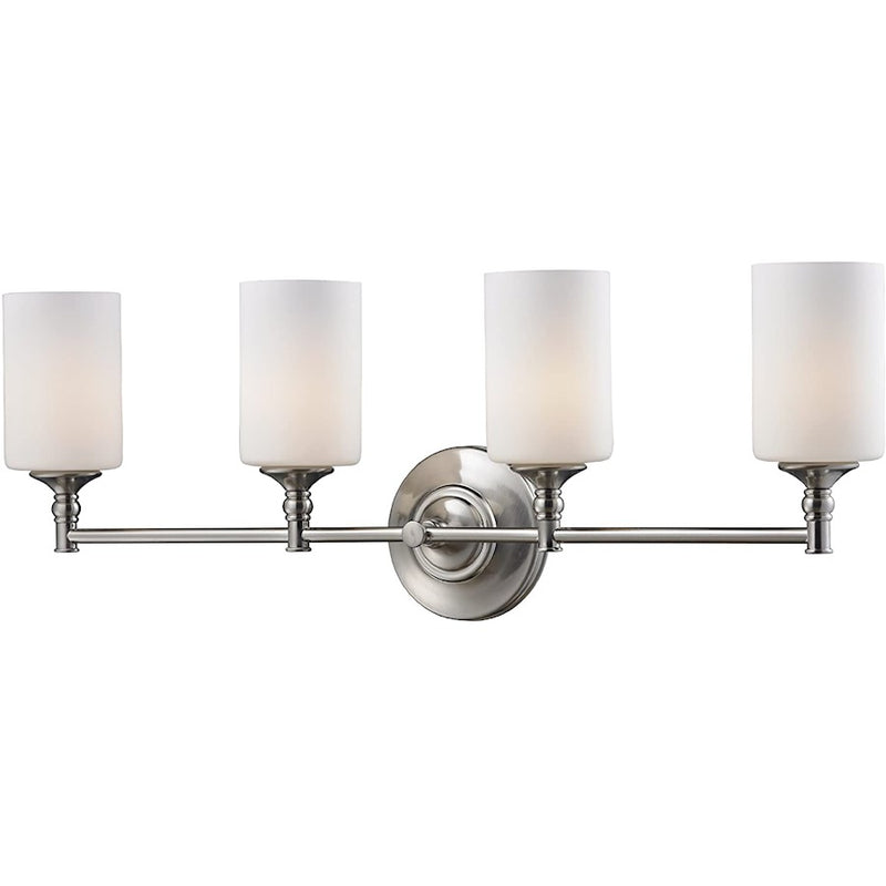 Z-Lite Cannondale 4 Light Vanity Light, Brushed Nickel, Matte Opal - 2102-4V