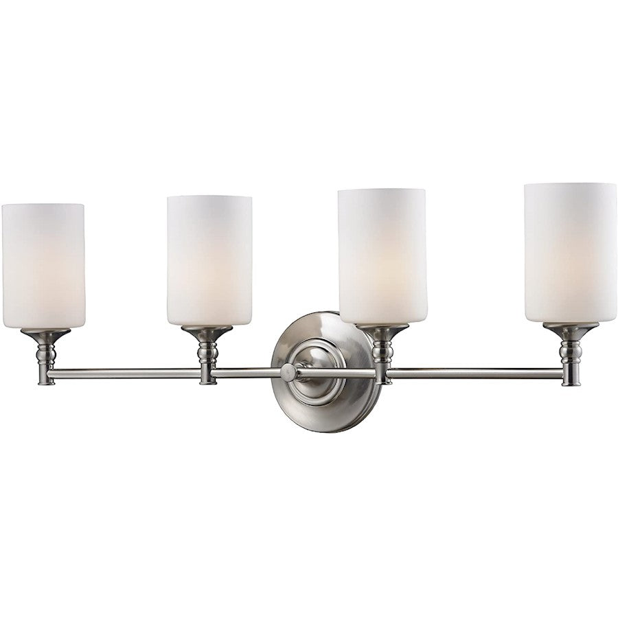 Z-Lite Cannondale 4 Light Vanity Light, Brushed Nickel, Matte Opal - 2102-4V