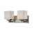 Z-Lite Quube 2 Light Vanity Light, Brushed Nickel, Matte Opal - 2104-2V