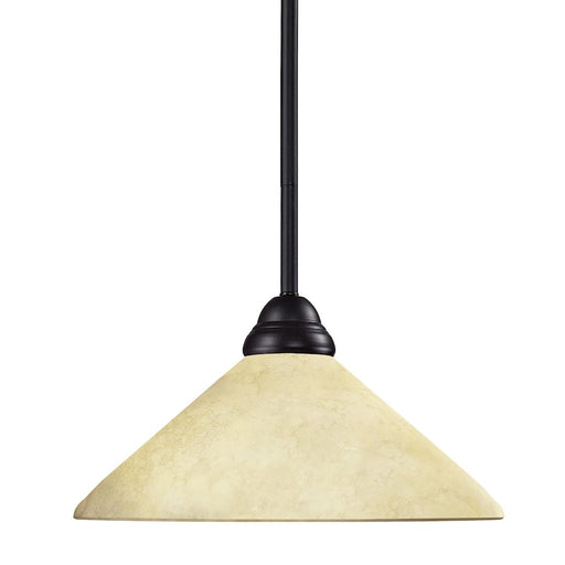 Z-Lite Riviera 1 Light Pendant, Bronze, Golden Mottle - 2114MP-BRZ-AGM14