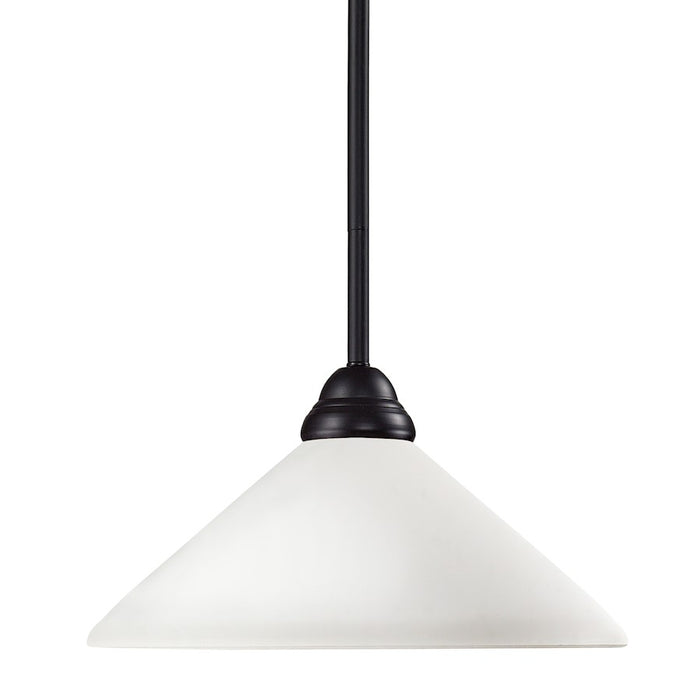 Z-Lite Riviera 1 Light Pendant, Bronze, Matte Opal - 2114MP-BRZ-AMO14