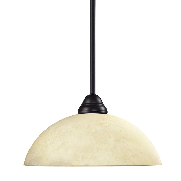 Z-Lite Cobra 1 Light Pendant, 14x8", Bronze, Golden Mottle - 2114MP-BRZ-DGM14