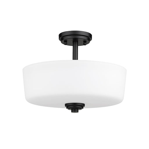 Z-Lite Arlington 3 Light 11" Semi Flush Mount, Opal
