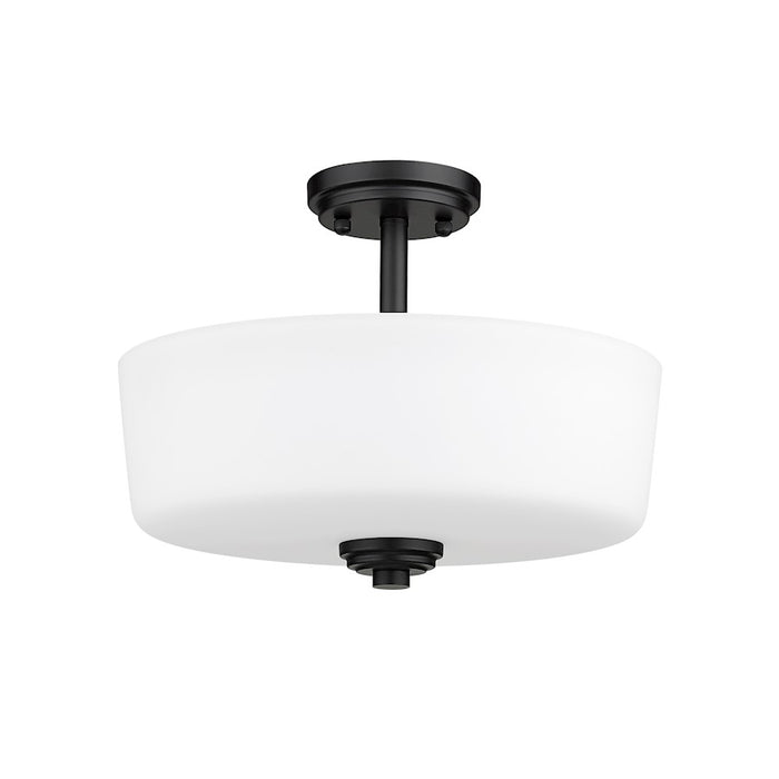 Z-Lite Arlington 3 Light 11" Semi Flush Mount, Opal