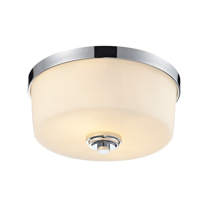 Z-Lite Lamina 2 Light Flush Mount, Chrome, Matte Opal - 225F2