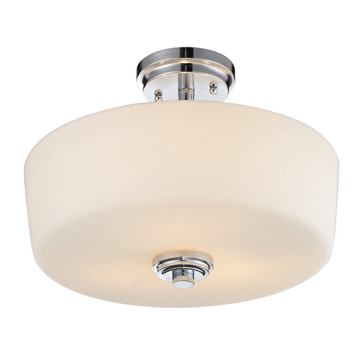 Z-Lite Lamina 3 Light Semi-Flush Mount, Chrome, Matte Opal - 225SF