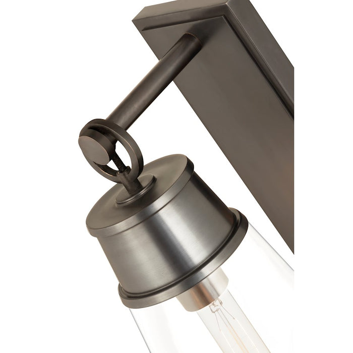 Z-Lite Wentworth 1 Light 16" Wall Sconce, Plated Bronze/Clear