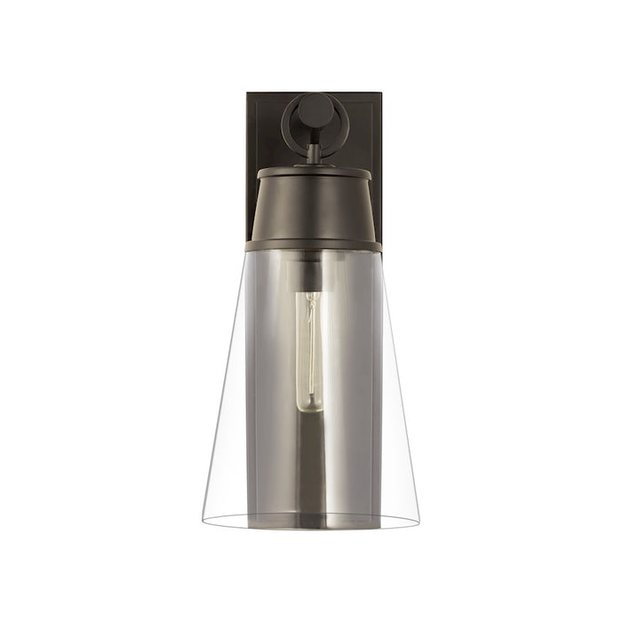 Z-Lite Wentworth 1 Light 16" Wall Sconce, Matte Black/Clear
