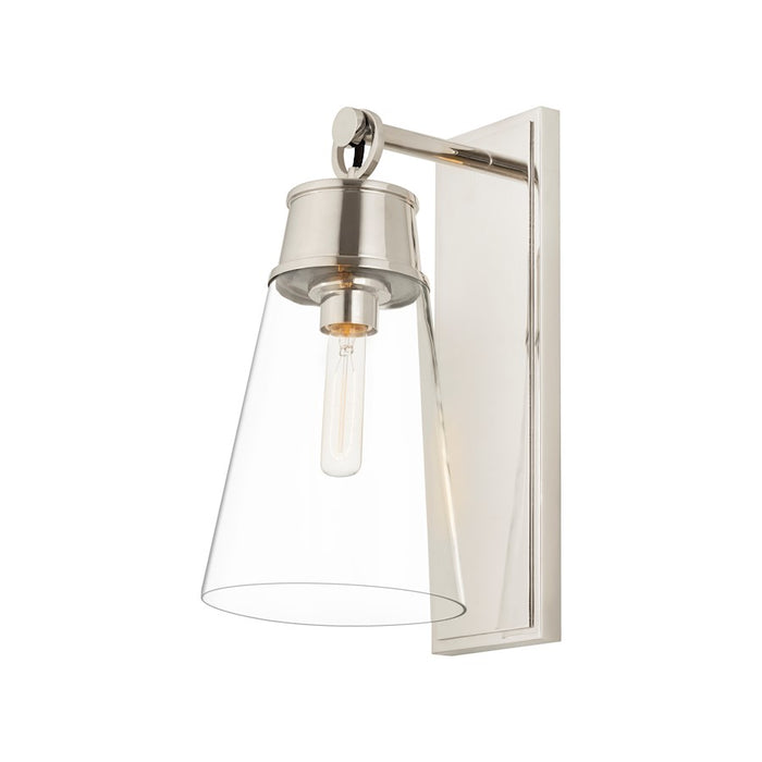Z-Lite Wentworth 1 Light 16" Wall Sconce, Polished Nickel/Clear