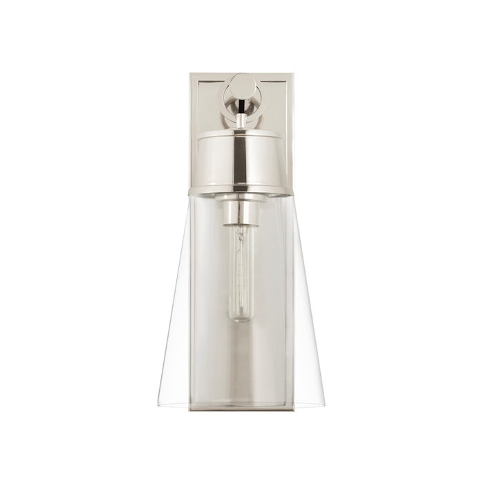 Z-Lite Wentworth 1 Light 16" Wall Sconce, Polished Nickel/Clear